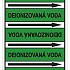 Značení potrubí, deionizovaná voda